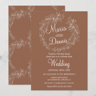 Convite Rua da linha de terracotta de queda simples