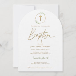 Convite Rua de Arco Moderno, Dourada, batismo