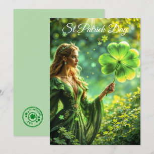 Convite Rua de fada de fantasia Patrick Day Folclore da Ir