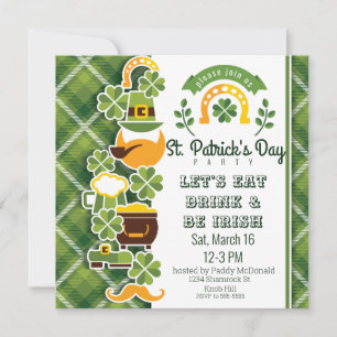 Convite Rua de Papercut Diário de Patrick Leprechauns Bee