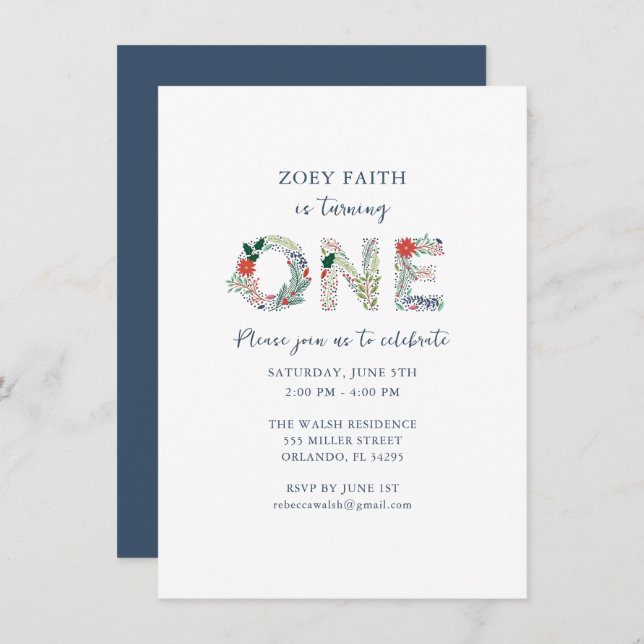 Convite Rua Digital Floral 1 (Frente/Verso)