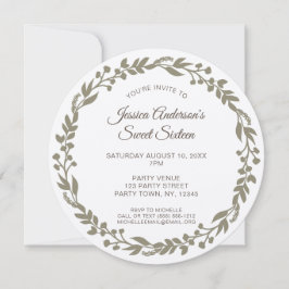 Convite Rua Floral Russa Doce Dezesseis