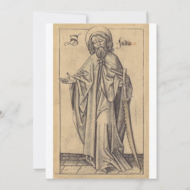 Convite rua Jude Thaddaeus o Apóstolo e irmão de Jesus (Frente)