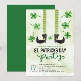 Convite Rua Leprechaun. Festa do Dia de Patrick