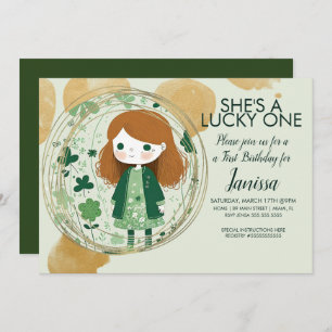 Convite Rua. Patricinhos Festa Sortuda de Aniversário de S