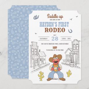 Convite Rua Sésamo - Primeiro Aniversário do Elmo