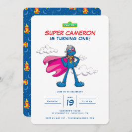Convite Rua Sésamo | Super Grover Birthday
