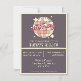 Convite Rua Tropez celebrações da festa de verão tematizad