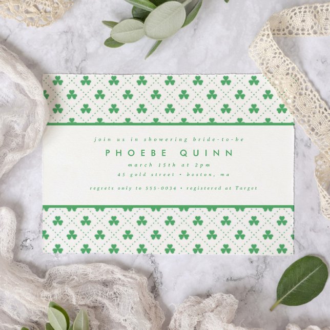 Convite Rua Verde do Shamrock. Chá de panela irlandês de P (Criador carregado)