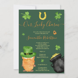 Convite Rua verde Patrick watercolor chá de fraldas por co