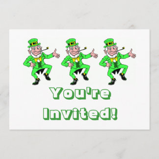 Convite Ruas bonitas, Leprechaun dançante do dia de Patric