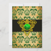 RUAS. PATRICK'S CELTIC HEART Green Damask