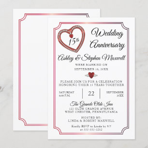 Convite Rubis   Diamantes Festa de Aniversário de 15 Anos 