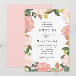 Convite Rubor Floral de Primavera | Casamento