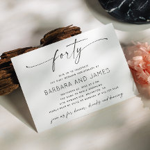 Ruby 40º Aniversário de Casamento | Moderno Minima