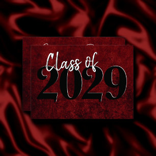 Convite Ruby Crimson Red   Ano clássico de graduação