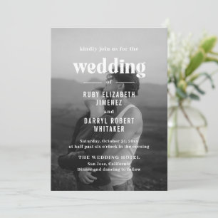 Convite Ruby Photo Modern Wedding