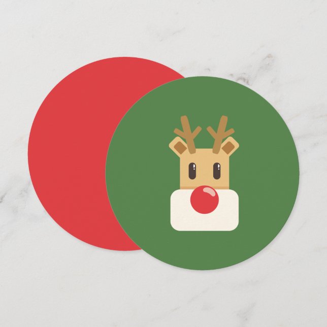 Convite Rudolph, a Rena do Nariz Vermelho (Frente/Verso)