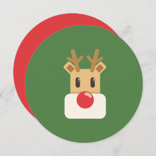 Convite Rudolph, a rena vermelha