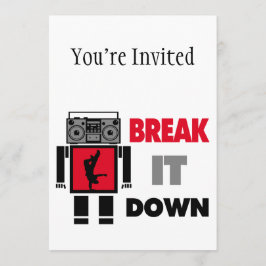 Convite Ruptura do robô de Boombox do menino de B ele para