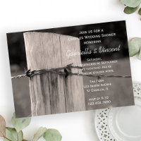 Rural Fence Post Couples Country Wedding Shower