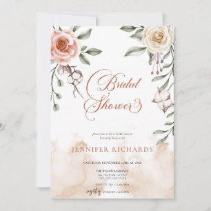 Convite Russo boêmico   Chá de panela Vintage Rosa