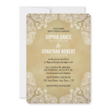 Convite Russo Para Casamento I Hand Drawn Paisley