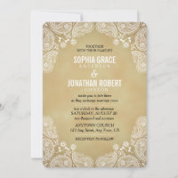 Convite Russo Para Casamento I Hand Drawn Paisley