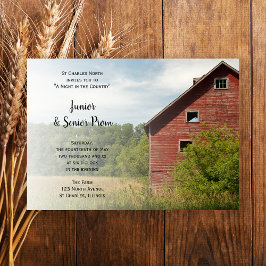 Convite Russo Red Barn Country Júnior / Baile de formatura