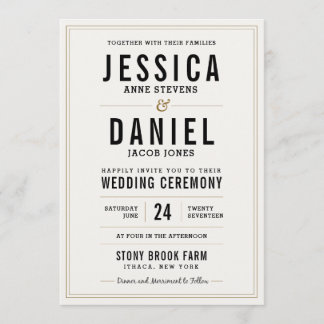 Convite Russo Simples Para Casamento - Floral De V