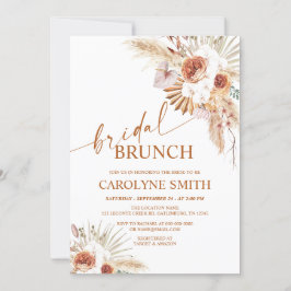 Convite Rust Boho E Pampas Grass Bridal Brunch