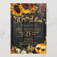 Rustic 50 e fabulosos anos outono 50 anos