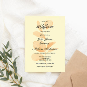 Convite Rustic A Little Wildflower Girl Chá de fraldas