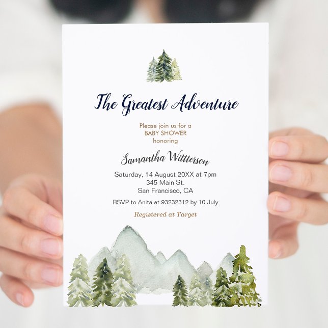 Convite Rustic Adventure Chá de fraldas (Criador carregado)