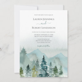 Convite Rustic All In One Mountain Destino Wedding