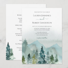 Convite Rustic All In One Mountain Destino Wedding