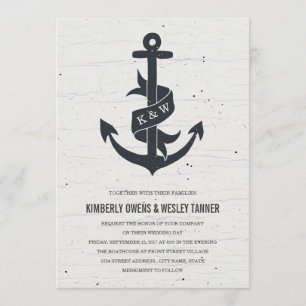 Convite Rustic Anchor Casamento