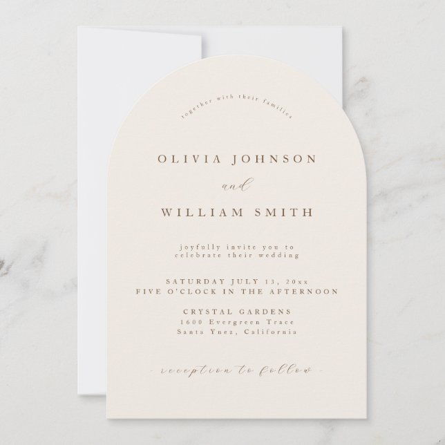 Convite Rustic Arch Wedding Invitation (Frente)