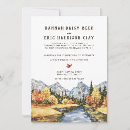 Convite Rustic Autumn Mountain