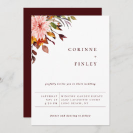Convite Rustic Autumn Weding