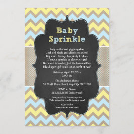 Convite Rustic Baby Sprinkle Invite / chá de fraldas neutr