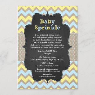 Convite Rustic Baby Sprinkle Invite / chá de fraldas neutr