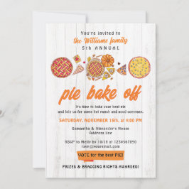 Convite Rustic Bake Off Cook Off Friendsgiving Pumpkin Pie
