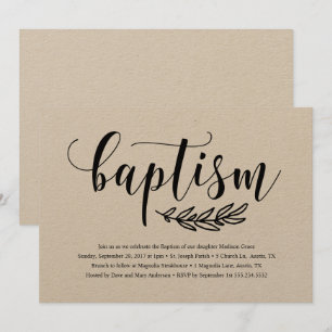 Convite Rustic Baptism