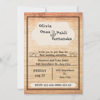 Convite Rustic Barn Wedding Invitation Template