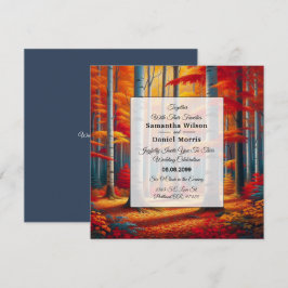 Convite Rustic Birch Tree Fall Wedding