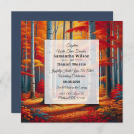 Convite Rustic Birch Tree Fall Wedding