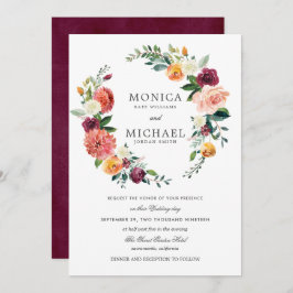 Convite Rustic Bloom | Autumn Floral Wreath