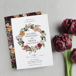 Convite Rustic Bloom | Watercolor Floral Wreath Weds