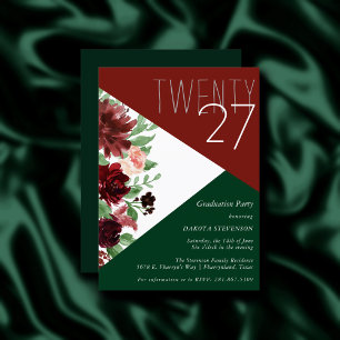 Convite Rustic Blooms   Colorblock Terracotta e Marsala